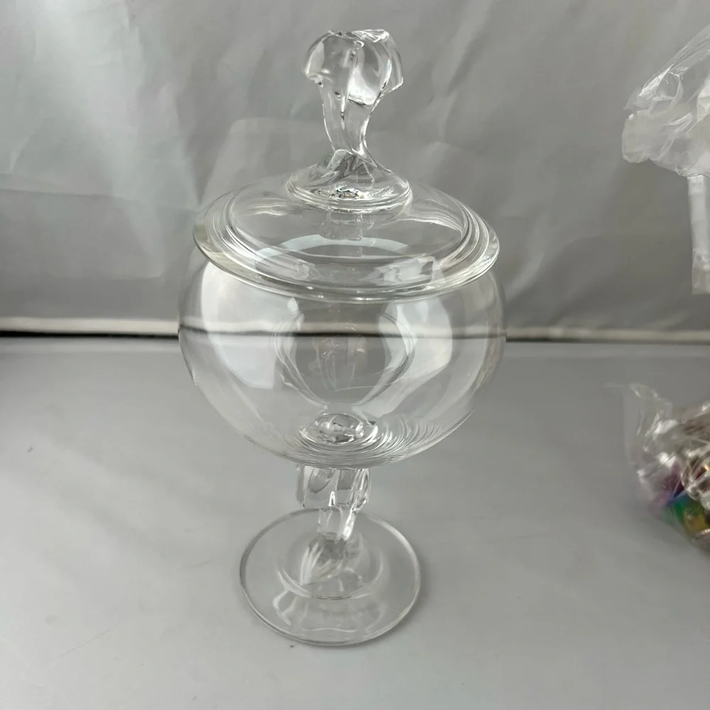 Mystery Jewelry in Elegant Clear Glass Candy Jar with Lid - Picture 3 of 4